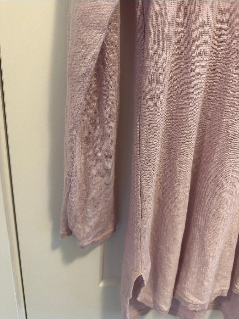Adrienne Vittadini Purple Linen Lightweight Sweater Long Sleeve Size *Large - Picture 3 of 8